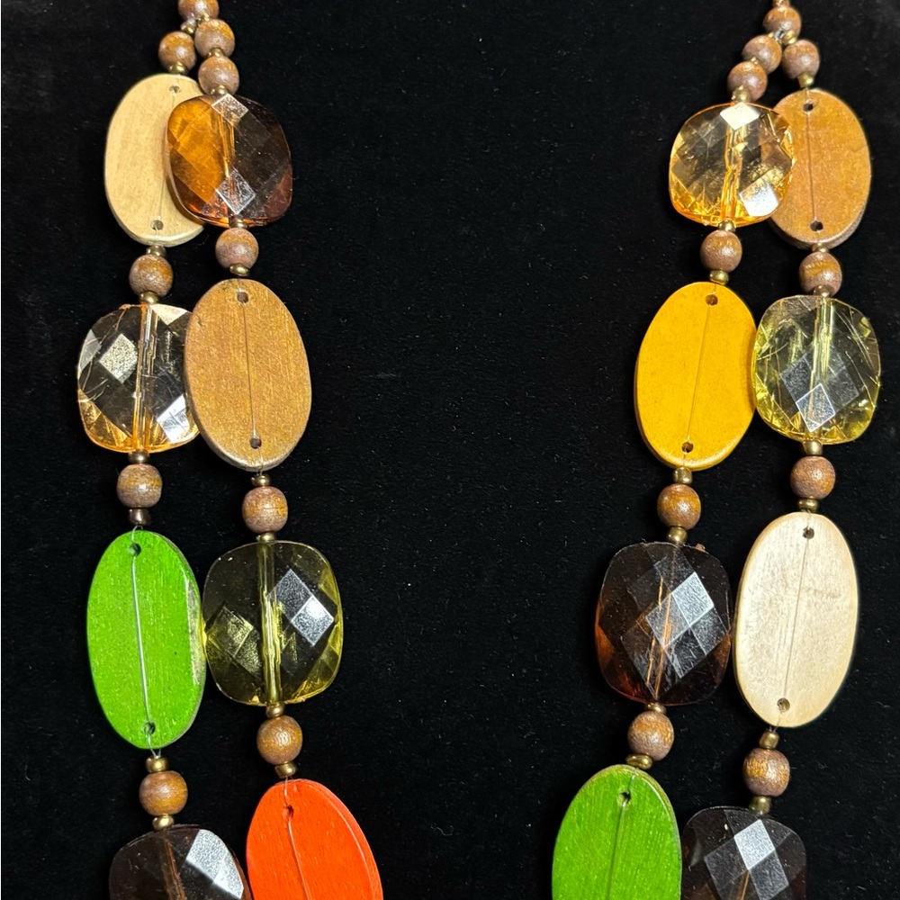 Multicolor Beaded Necklace & Earrings